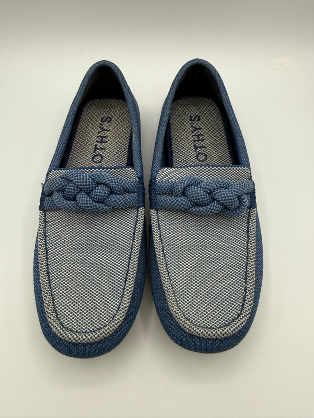 Rothy’s The Braid Driver Women’s Blue Knot Detail Loafers Sustainable Knit Flats - Picture 11 of 16
